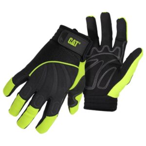 CAT Men's Utility Gloves, High-Vis Green XL (1 pair)