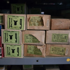 Old school Flathead Wood Screws from Belgium boxes / one gross (144)  sizes start at number 3 and go to 3/8 - Image 4