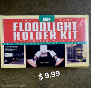 BWF Two Lamp Floodlight Holder Kit with Rectangular Box